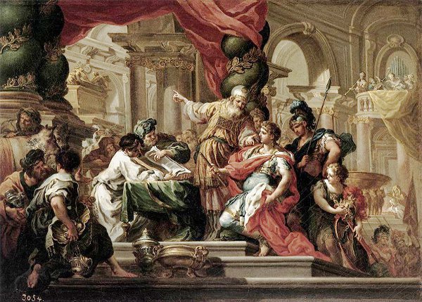 Alexandre le Grand au temple de Jérusalem – Sébastien Conca – c. 1750 – Madrid – Musée du Prado