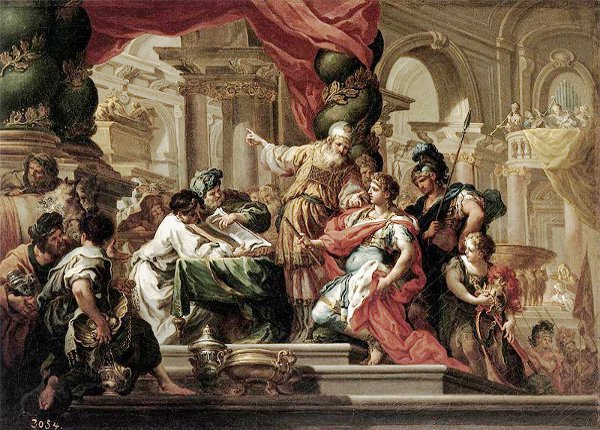 Alexandre le Grand au temple de Jérusalem – Sébastien Conca – c. 1750 – Madrid – Musée du Prado Alexandre le Grand au temple de Jérusalem – Sébastien Conca – c. 1750 – Madrid – Musée du Prado