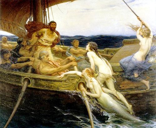 Ulysse et les Sirènes – peinture de Herbert James Draper - 1909