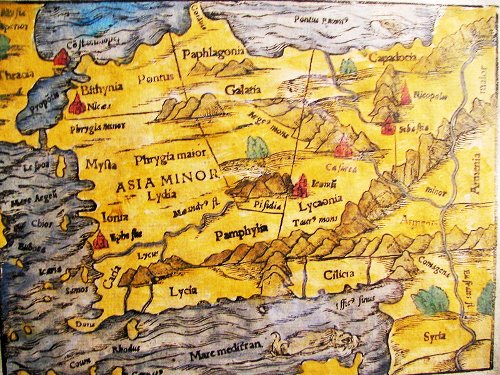Asie Mineure - carte du XVesiècle