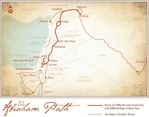 Carte du sentier d’Abraham