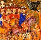 Départ en pèlerinage - Miniature dans l’ ’Histoire d’Outremer’ de Guillaume de Tyr - BNF Départ en pèlerinage - Miniature dans l’ ’Histoire d’Outremer’ de Guillaume de Tyr - BNF