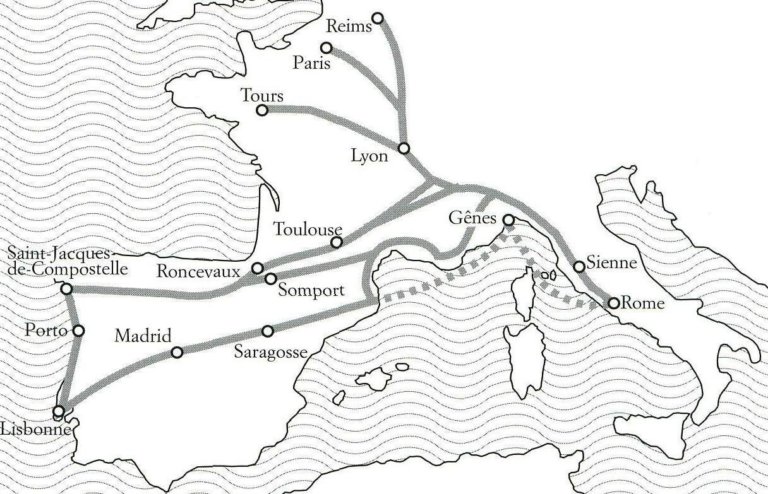 Itinéraires entre Compostelle et Rome