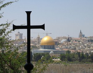 Jérusalem vue depuis l’église de Dominus Flevit sur le mont des Oliviers