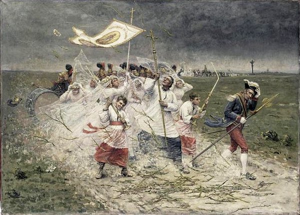 ‘La procession interrompue’ – Jules Denneullin - 1890
