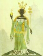 La reine de Saba - manuscrit allemand médiéval La reine de Saba - manuscrit allemand médiéval