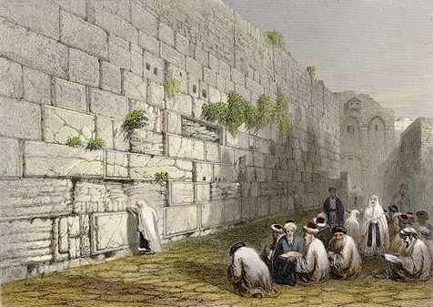 Le mur des lamentations - H. Bartlett - 1845