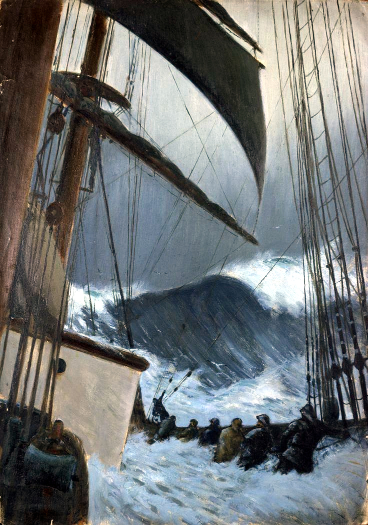 Le pont du ‘Birkdale’ dans la tempête – National Maritime Museum Le pont du ‘Birkdale’ dans la tempête – National Maritime Museum