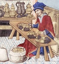 Marchand comptant son or - Manuscrit de la bibliothèque de Valenciennes