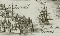 Navire dans la Corne d’Or, à Constantinople, une des échelles du Levant - Gravure de Nicolas de Fer - 1696 Navire dans la Corne d’Or, à Constantinople, une des échelles du Levant - Gravure de Nicolas de Fer - 1696