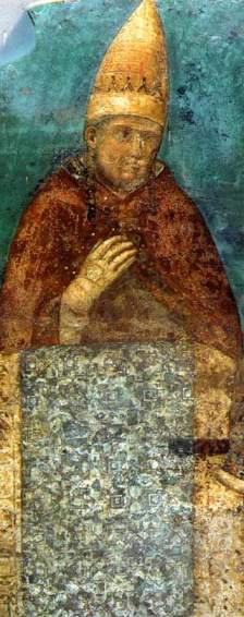 Le pape Boniface VIII - fresque de Giotto, à Saint-Jean de Latran Le pape Boniface VIII - fresque de Giotto, à Saint-Jean de Latran