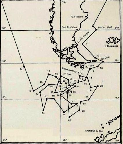 Le passage du cap Horn par le trois-mâts La Rochejaquelein en octobre 1909 Le passage du cap Horn par le trois-mâts La Rochejaquelein en octobre 1909