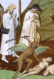Pèlerins au Val d'Enfer - Manuscrit du XVe siècle : “Le livre des merveilles” de Jean de Mandeville