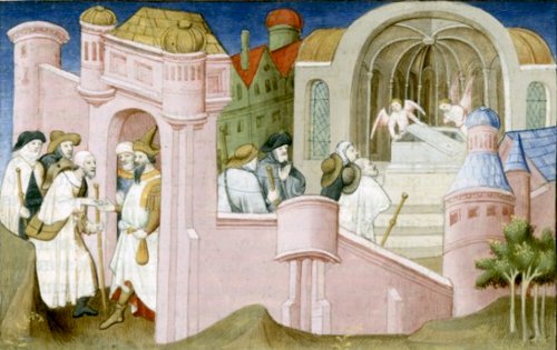 Pèlerins au Saint-Sépulcre - Le livre des Merveilles – Manuscrit français vers 1410 - BNF