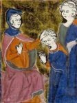 Pénitence imposée au pécheur - Manuscrit du XIVe siècle Pénitence imposée au pécheur - Manuscrit du XIVe siècle