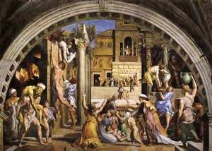L’incendie du Borgo, peint par Raphaël en 1517 - Musées du Vatican