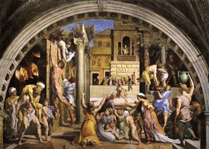 L’incendie du Borgo, peint par Raphaël en 1517 - Musées du Vatican L’incendie du Borgo, peint par Raphaël en 1517 - Musées du Vatican