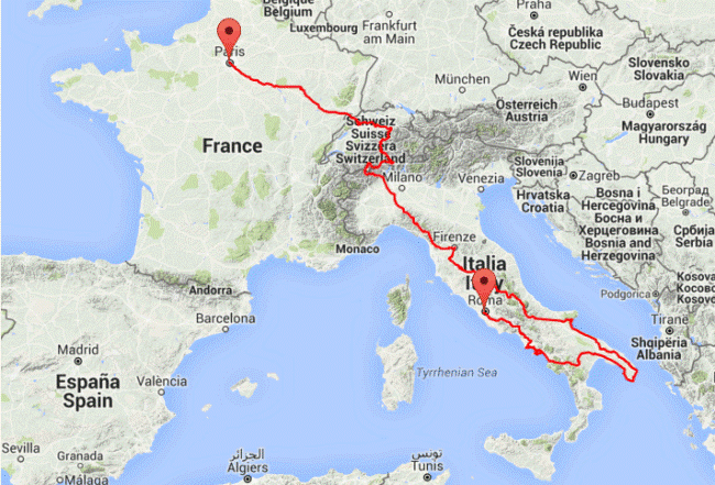 De Paris à Rome De Paris à Rome