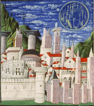 Rome, cité de Dieu, et la cité terrestre - Manuscrit : 'De Civitate Dei' - 1459 - Bibliothèque Sainte-Geneviève