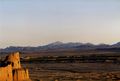 Le désert vu depuis la citadelle de Bam