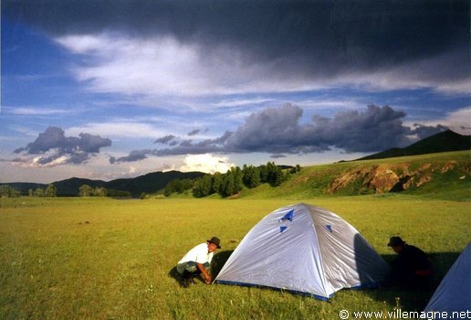 Campement dans la vallée de l’Orkhon