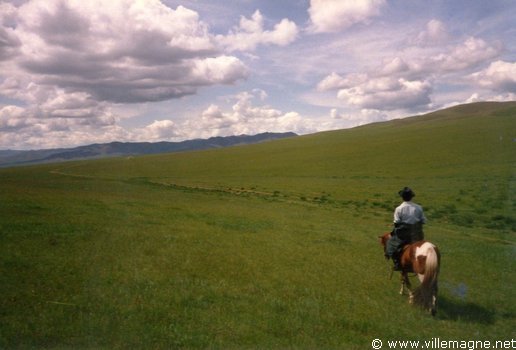 Steppe dans la vallée de l’Orkhon Steppe dans la vallée de l’Orkhon