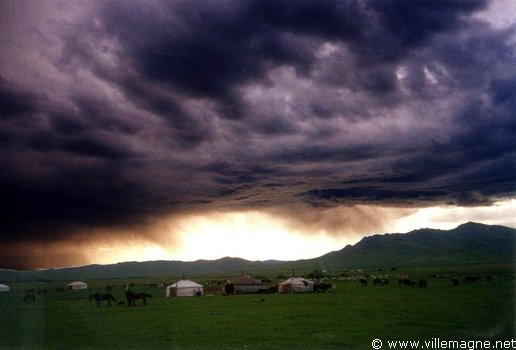 Steppe dans la vallée de l’Orkhon Steppe dans la vallée de l’Orkhon