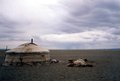 Yourte dans le désert de Gobi Yourte dans le désert de Gobi