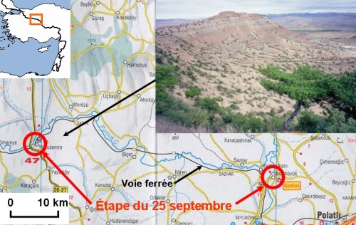 Carte du trajet entre Yunusemre et Gordion Carte du trajet entre Yunusemre et Gordion