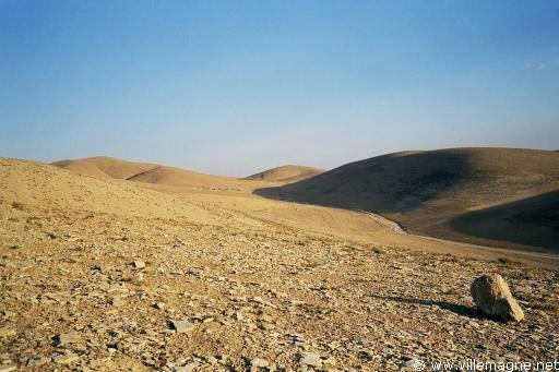 Le désert entre An Nabk et Mar Musa - Syrie