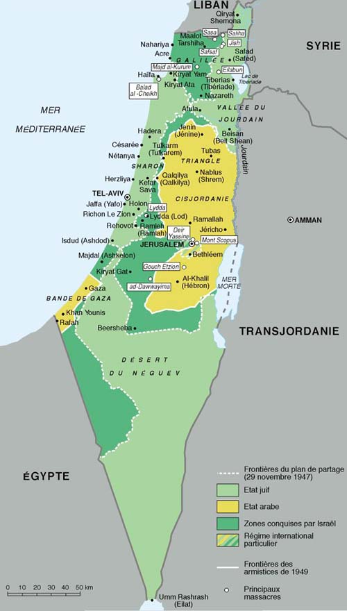 Le partage de la Palestine de 1947à 1949 Le partage de la Palestine de 1947à 1949