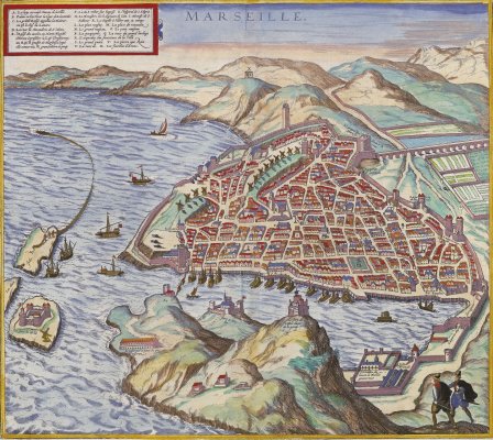 Vue de Marseille par Braun et Hogenberg - Civitates Orbis Terrarum - 1575 Vue de Marseille par Braun et Hogenberg - Civitates Orbis Terrarum - 1575