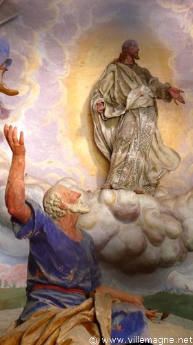 Apôtre devant le Christ transfiguré au mont Thabor