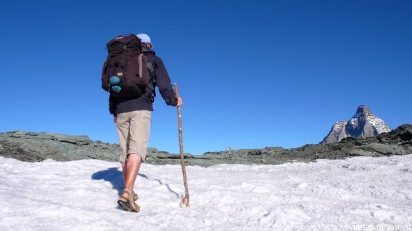 Au col de Saint-Théodule - versant italien Au col de Saint-Théodule - versant italien