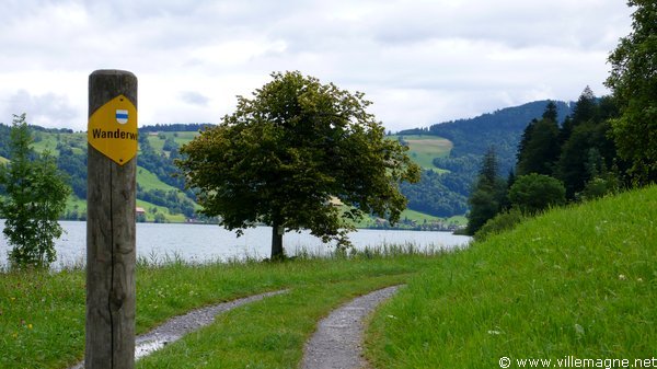 Chemin de randonnée le long du lac Ägeri Chemin de randonnée le long du lac Ägeri