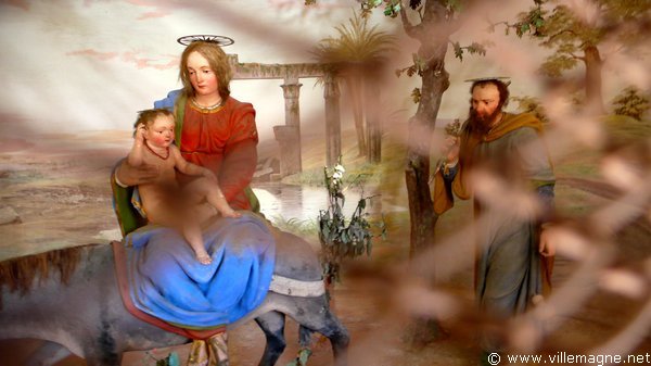 Guidés par l’ange de Dieu, Saint Joseph, l’Enfant-Jésus et sa mère se mettent en route pour l’Égypte Guidés par l’ange de Dieu, Saint Joseph, l’Enfant-Jésus et sa mère se mettent en route pour l’Égypte