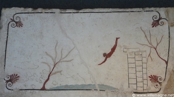 Peinture de la « tombe du Plongeur » à Paestum Peinture de la « tombe du Plongeur » à Paestum