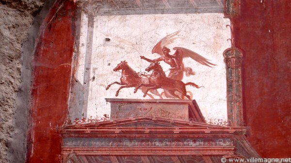 Peintures murales dans la maison des Augustaux à Herculanum Peintures murales dans la maison des Augustaux à Herculanum