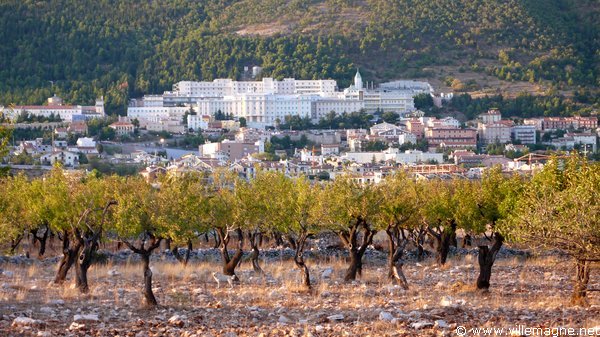 San Giovanni Rotondo, lieu de pèlerinage au saint Padre Pio - Au fond, la « Maison du soulagement de la souffrance », un hôpital ultramoderne voulu et mis en œuvre par le Padre Pio dans ce qui était une bourgade insignifiante et déshéritée des Pouilles. San Giovanni Rotondo, lieu de pèlerinage au saint Padre Pio - Au fond, la « Maison du soulagement de la souffrance », un hôpital ultramoderne voulu et mis en œuvre par le Padre Pio dans ce qui était une bourgade insignifiante et déshéritée des Pouilles.