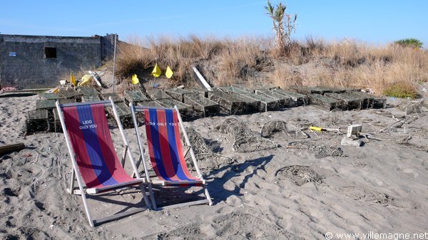 Vestiges d’été sur la côte adriatique entre Zapponeta et Margherita di Savoia Vestiges d’été sur la côte adriatique entre Zapponeta et Margherita di Savoia