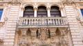 Détail de la façade du séminaire de Lecce, sur la place de la cathédrale