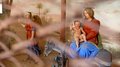 L’ange, l’Enfant-Jésus et sa mère en route pour l’Égypte