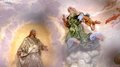 Le Christ transfiguré sur le mont Thabor ; à sa gauche : Élie