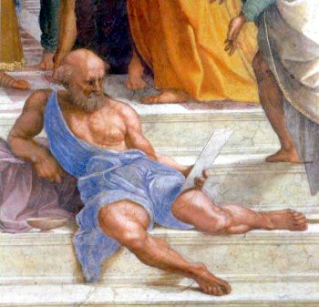 Diogène – détail de ˋL’école d’Athènesˊ - fresque de Raphaël – Musée du Vatican