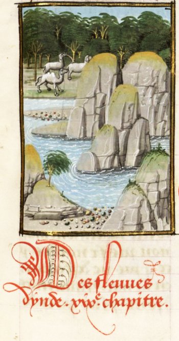 ‘Des fleuves d’Ynde’ - Quinte-Curce – Histoire d’Alexandre le Grand – Manuscrit du XVe siècle - BNF