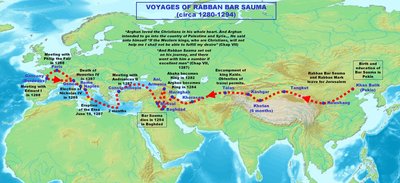 Le trajet de Râbban Sauma jusqu’en Occident Le trajet de Râbban Sauma jusqu’en Occident