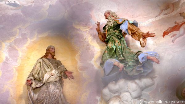 Le Christ transfiguré sur le mont Thabor ; à sa gauche : Élie