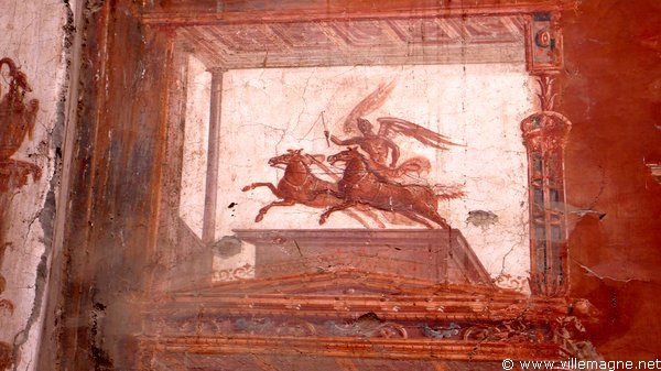 Peintures murales dans la maison des Augustaux à Herculanum